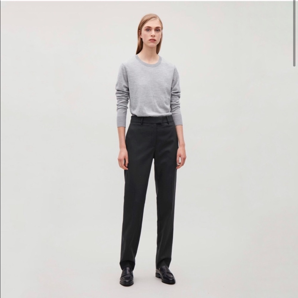 COS / Tailored Black Wool Trousers / Size 10 - Picture 2 of 6
